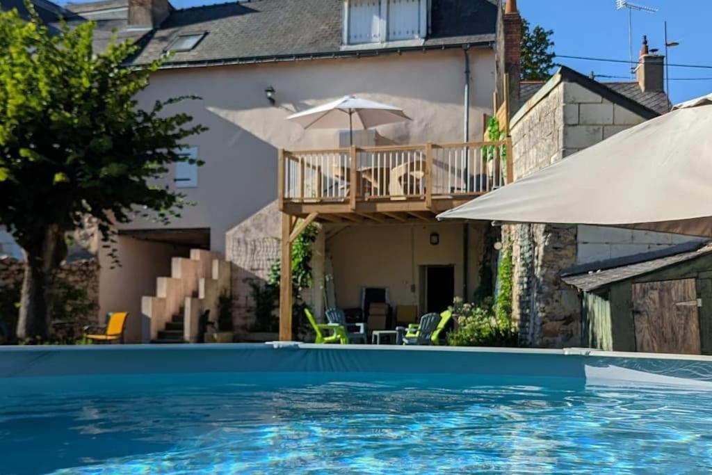 Logis Des Fees, Spa, Piscine Et Jardin Baugé Buitenkant foto